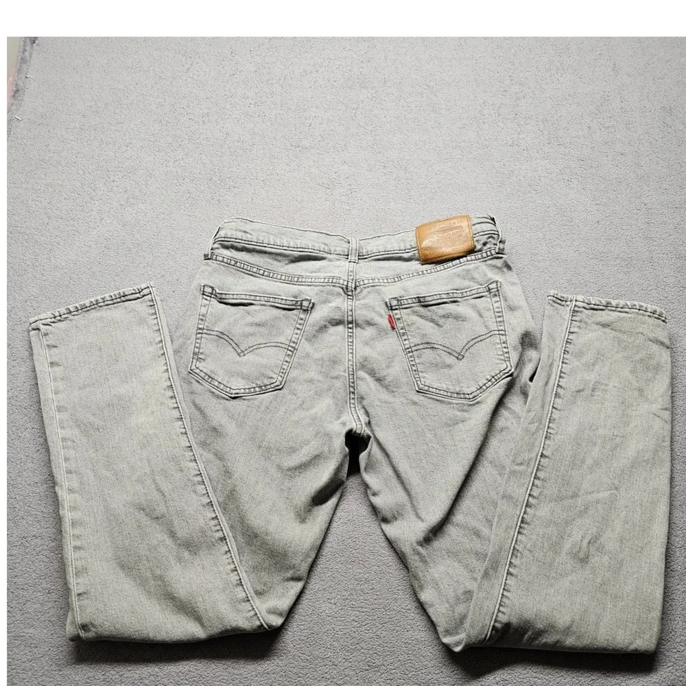 Levis 511 Slim Jeans Mens 34x32 Gray Light Wash Denim Streetwear Minimalist